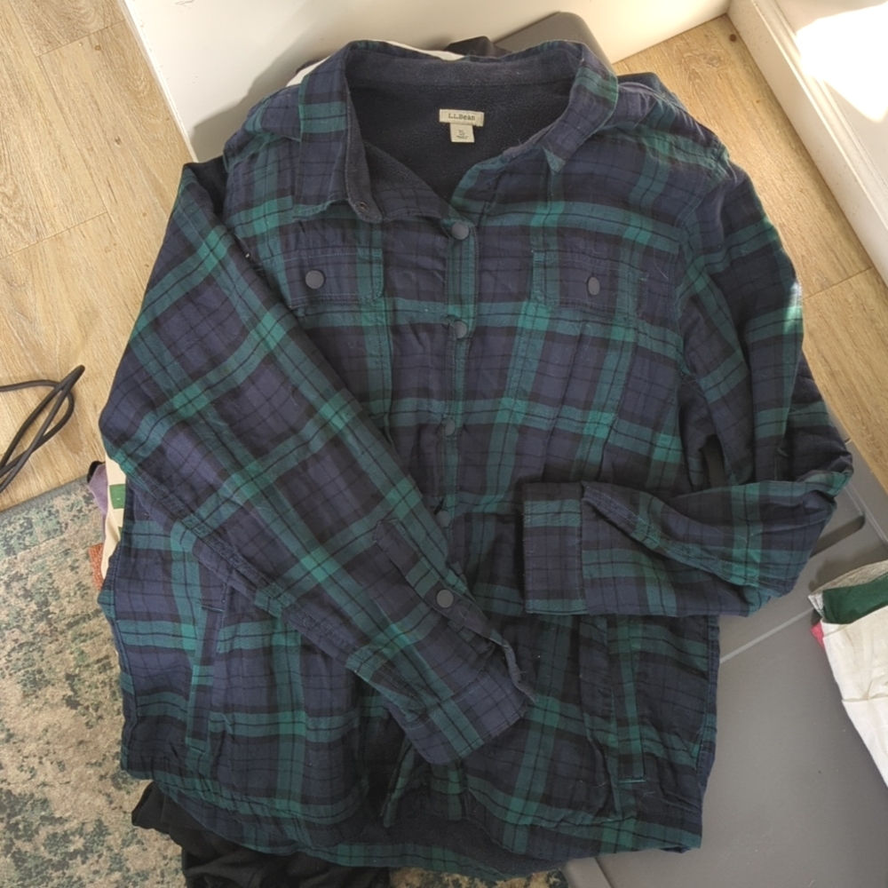 LL Bean fleece button up jacket